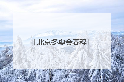 「北京冬奥会赛程」北京冬奥会赛程回放