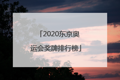 「2020东京奥运会奖牌排行榜」2020东京奥运会奖牌排行榜23